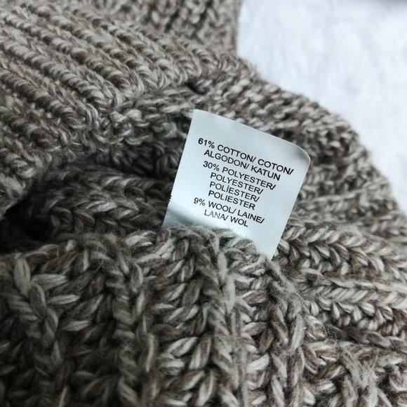 Lucky Brand Womens Sweater Pullover Cable Knit Crew Neck Beige Brown Stretch L - Picture 11 of 11